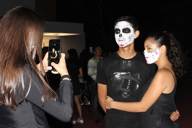 alumnos caracterizados de catrina