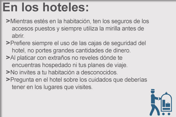 Recomendaciones si te hospedas en hotel