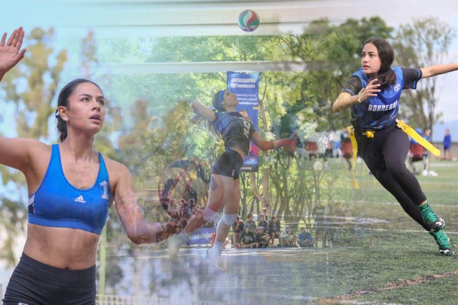 Deportistas de Voleibol y Tochito de Sonora Norte en Intercampus Guadalajara.