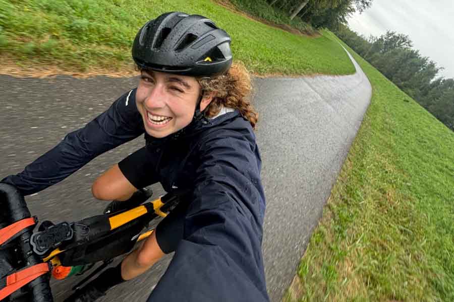 Andrea Dorantes disfrutando del camino