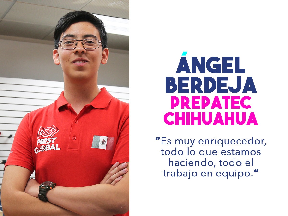 Ángel, miembro del equipo mexicano que competirá en el FIRST Challenge 2018.