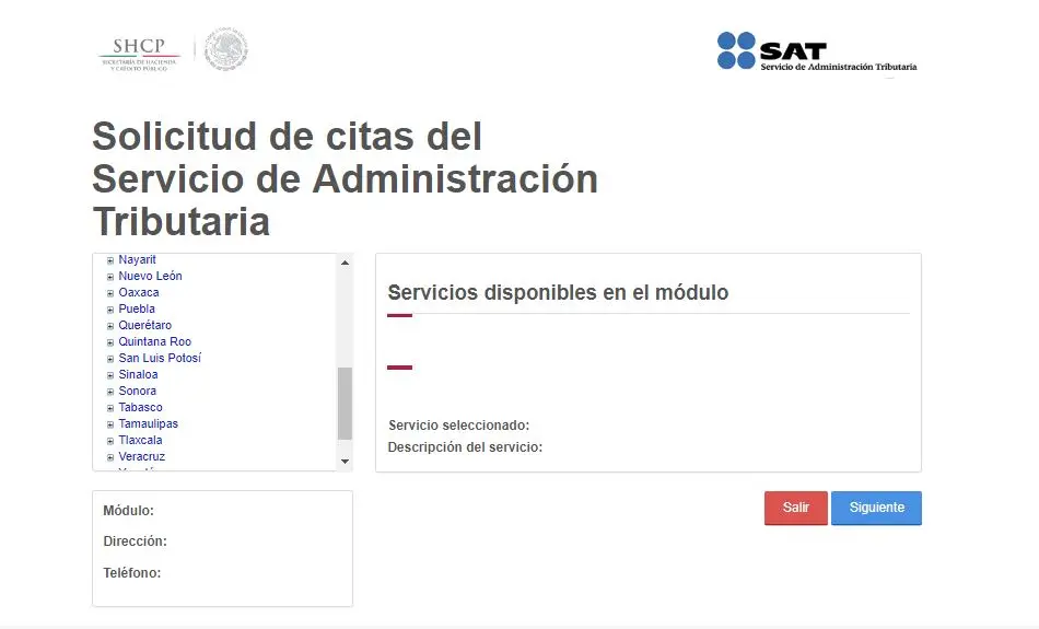 Citas SAT
