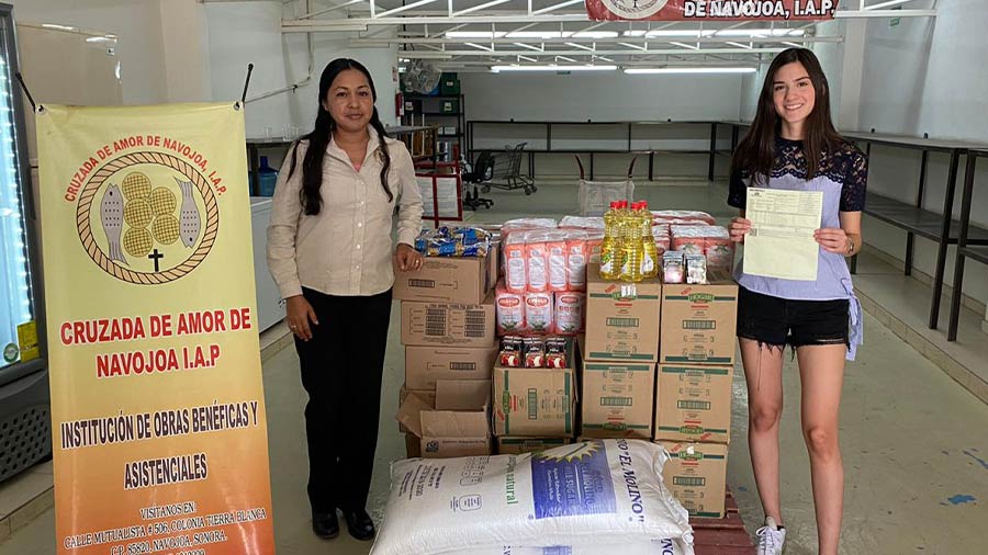 Donación de Alimentos por alumnos de Navojoa