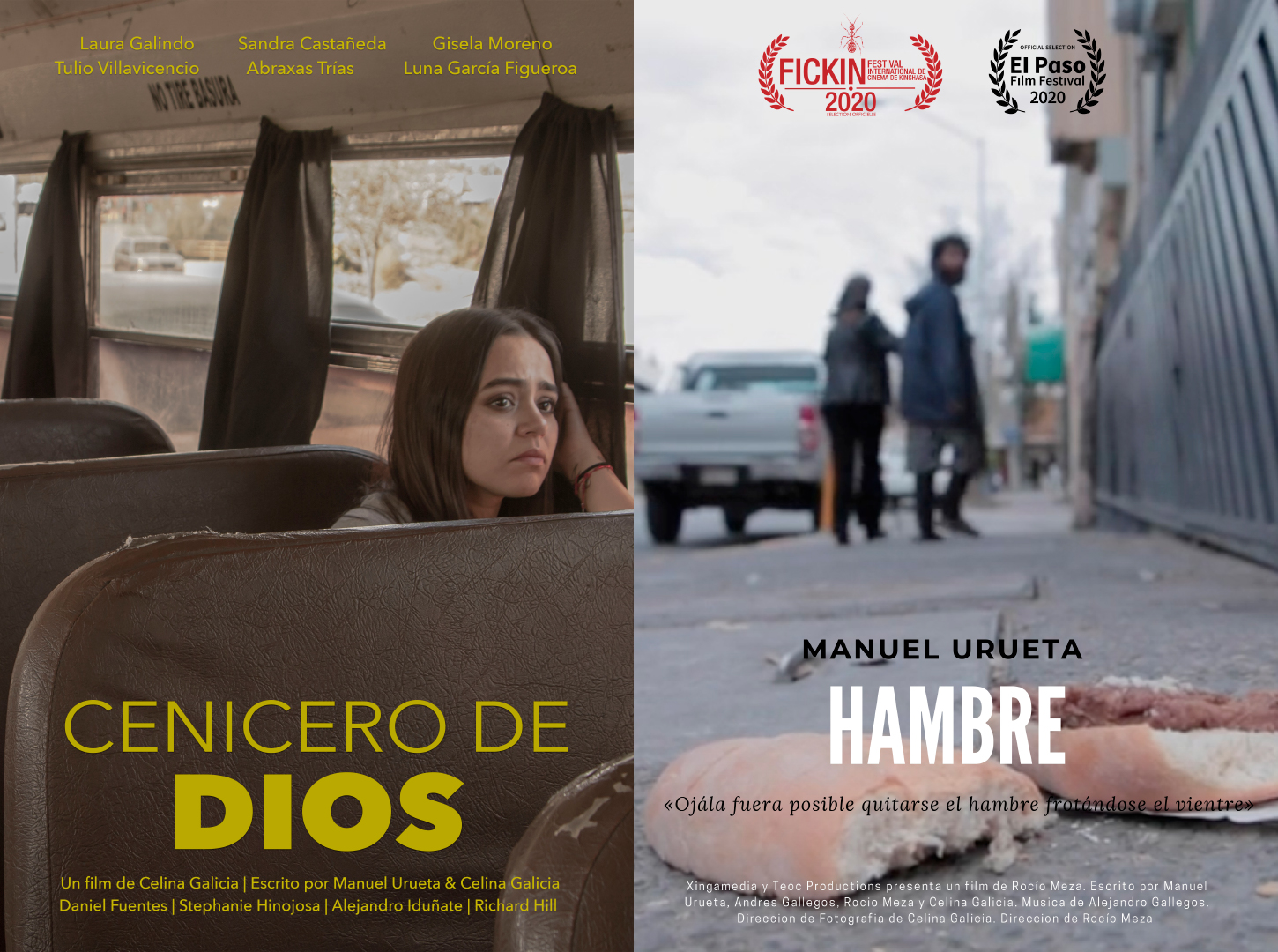 Portadas de los cortometrajes realizados