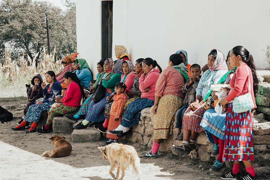 Habitantes de la comunidad de Churo.