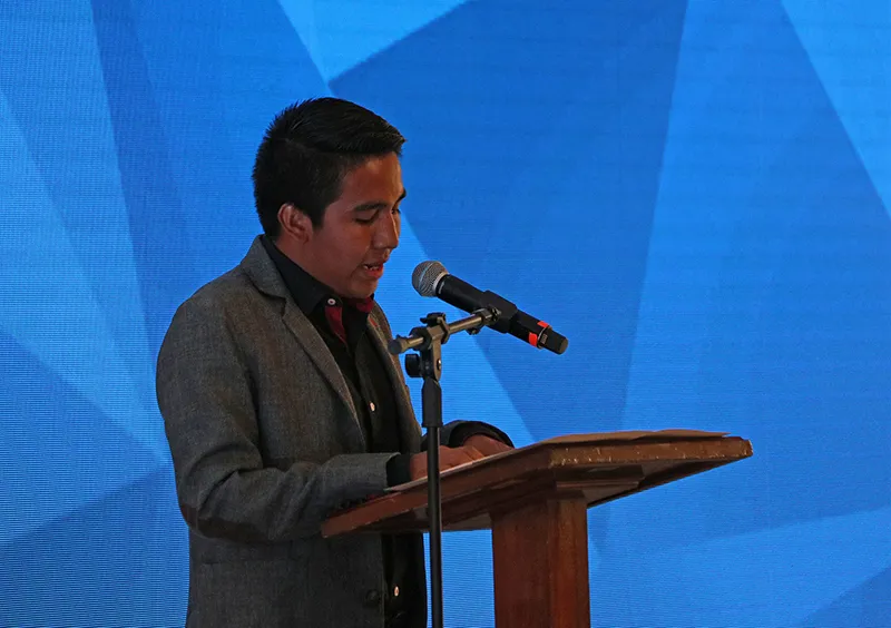 Eduardo Nava, alumno de la carrera de Ingeniería en Mecatrónica, forma parte de la tercera generación de Líderes del Mañana y proviene de Ciudad Renacimiento en Acapulco, Guerrero.