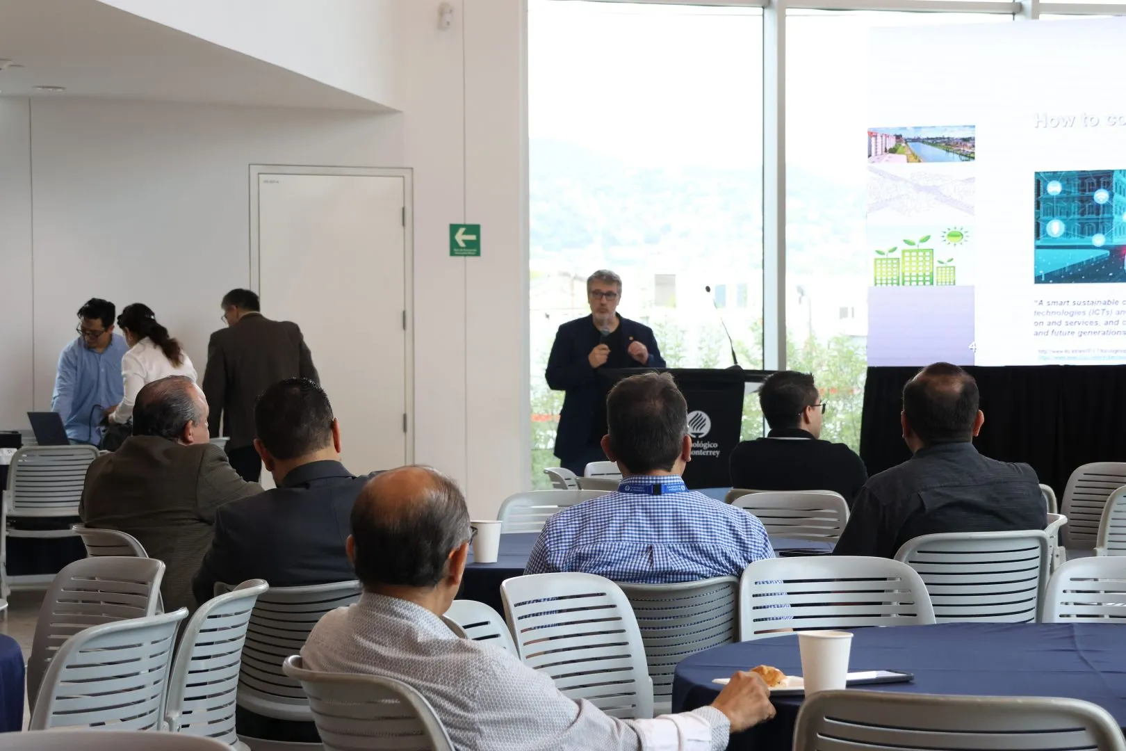 Perspectiva del público de la conferencia