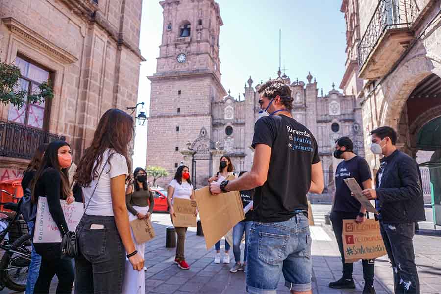 Reunión previa a la intervención urbana en el centro histórico de Morelia