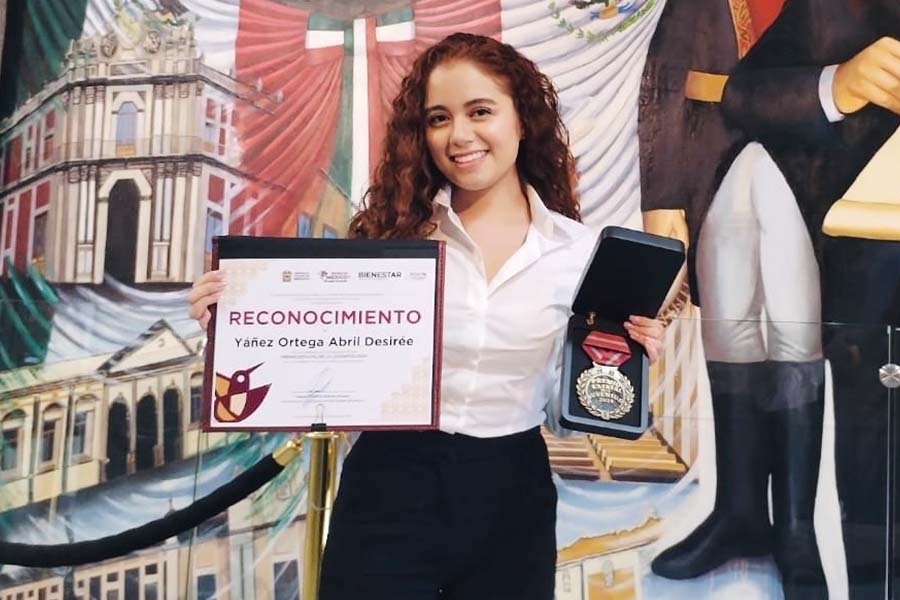 Abril Yañez, alumna Tec y Premio Estatal de la Juventud 2024.