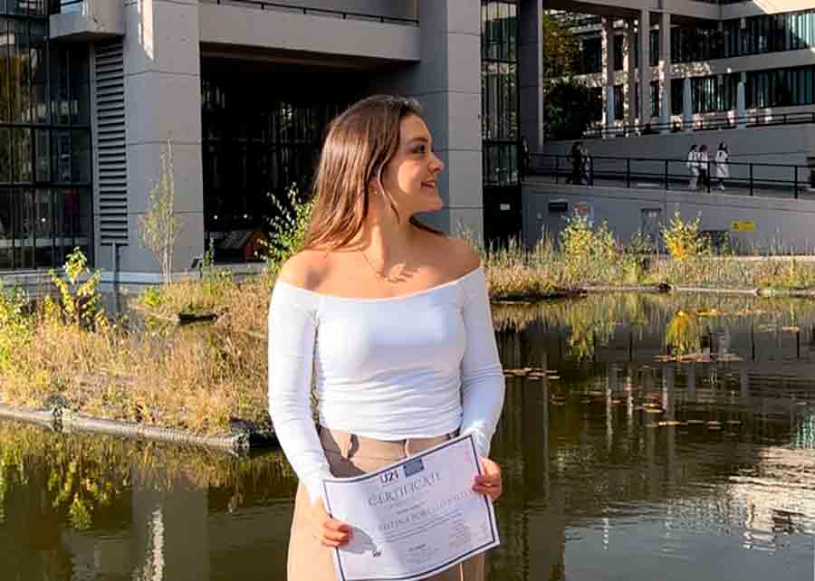 Alumna premiada por Universitas 21, de la carrera de Nutrición del Tec Guadalajara. 