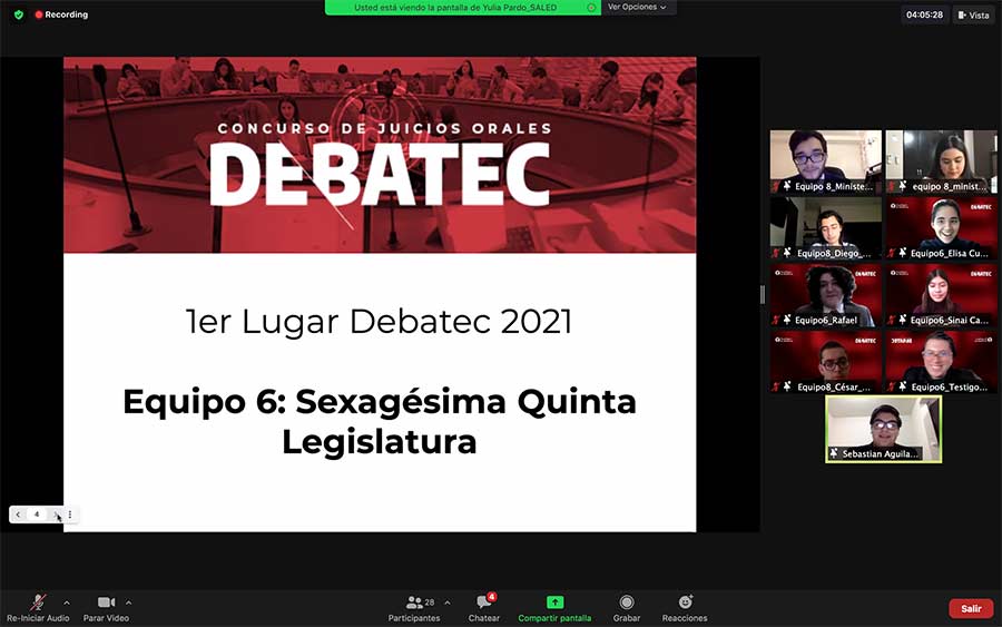 Anuncio de los ganadores del concurso debates 2021