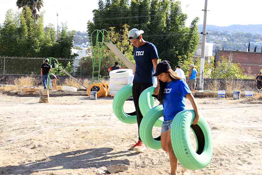 grupo estudiantil B Eco, renuevan parque urbano en zapopan, labor social. 