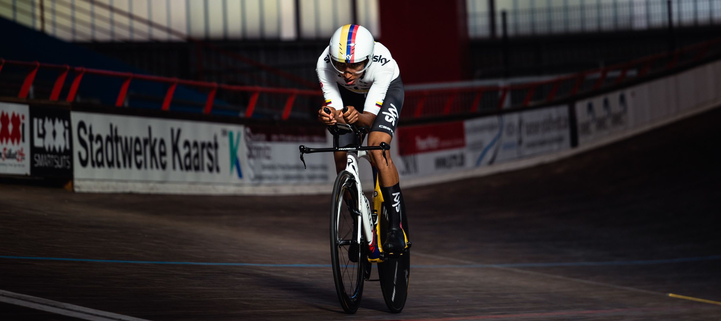 Egan Bernal en pruebas de biomecánica. Imagen: cortesía Benito Flores