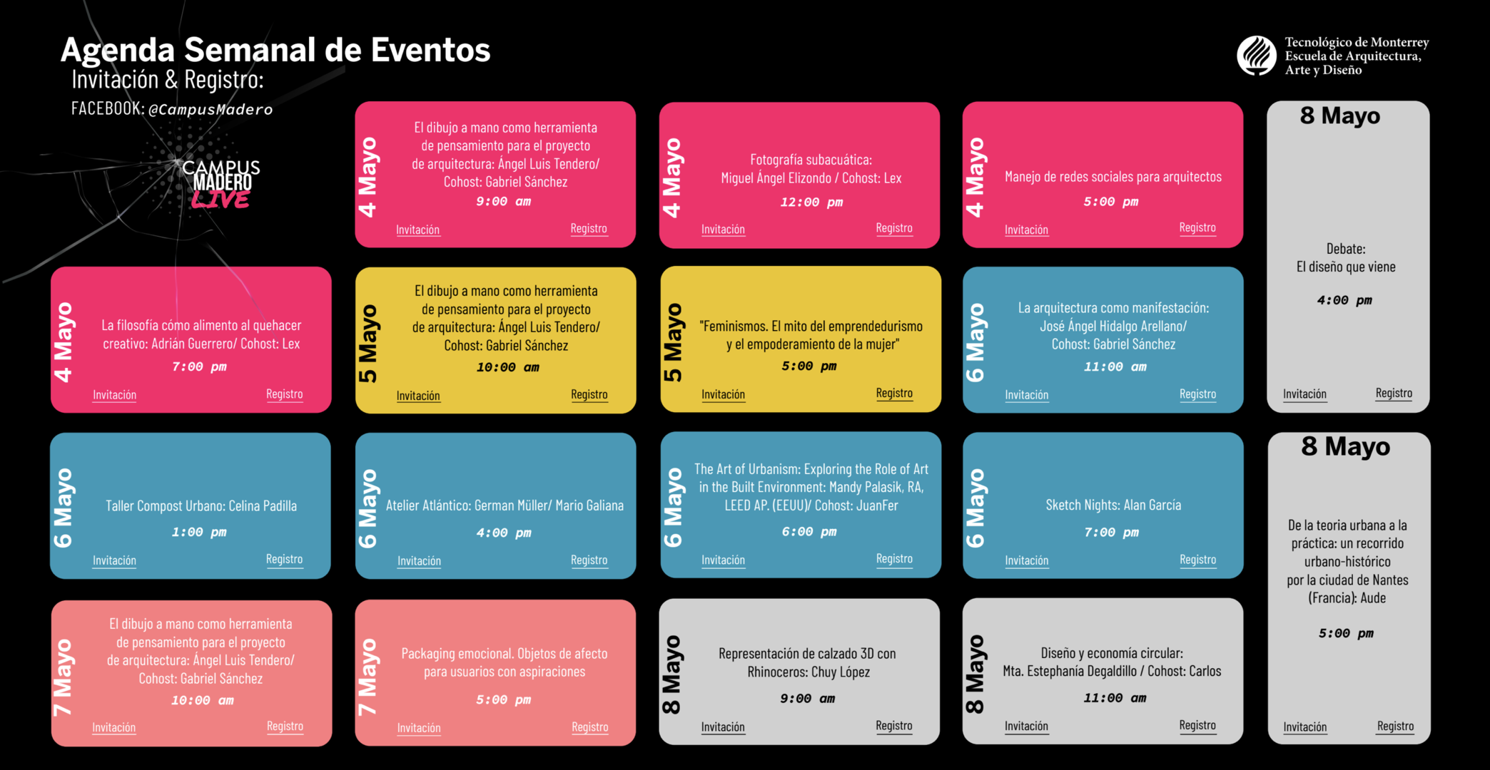 Calendario de Actividades Campus Madero 2020