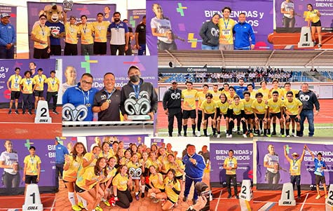 Collage de equipos y atletas ganadores de campus tampico