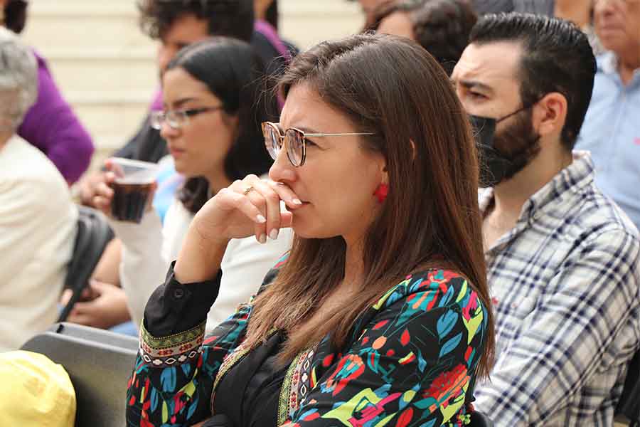 Claudia Prudencio durante un evento del Tec campus Morelia.