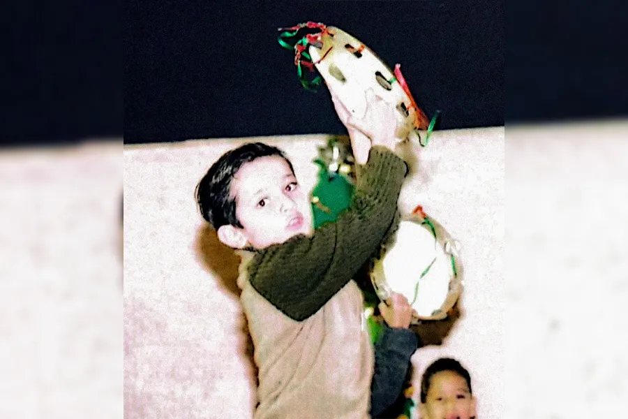 Clemente Vega en su infancia.