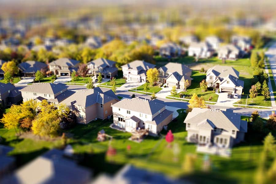 conjunto de casas en una colonia