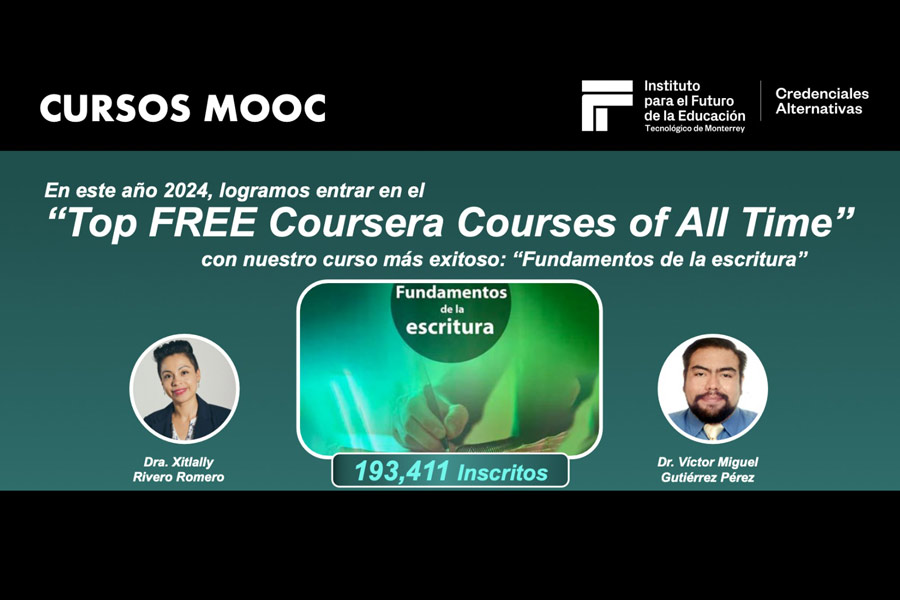 Curso MOOC Fundamentos de la escritura entró a lista Top FREE Coursera Courses of All Time.