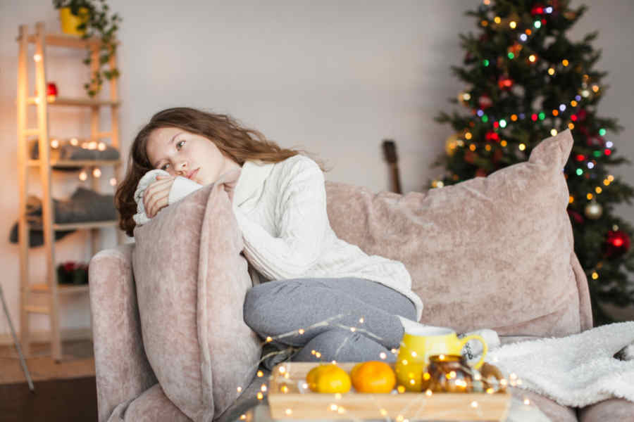 Depresión en navidad tristeza