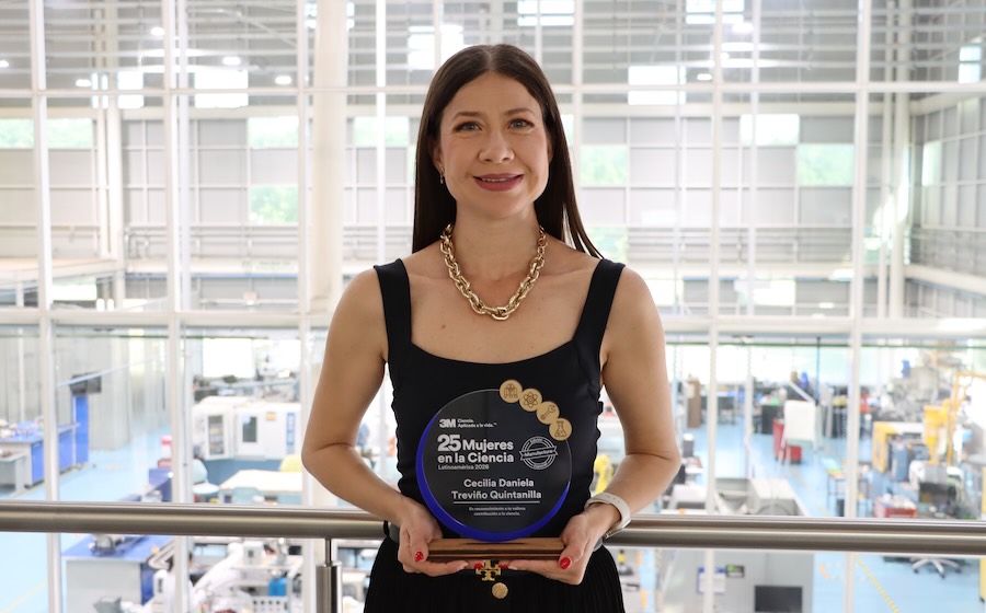 La investigadora y profesora Cecilia Treviño del Tec en Querétaro fue reconocida en concurso con su proyecto de reciclar hules sintéticos mediante procesos químicos.