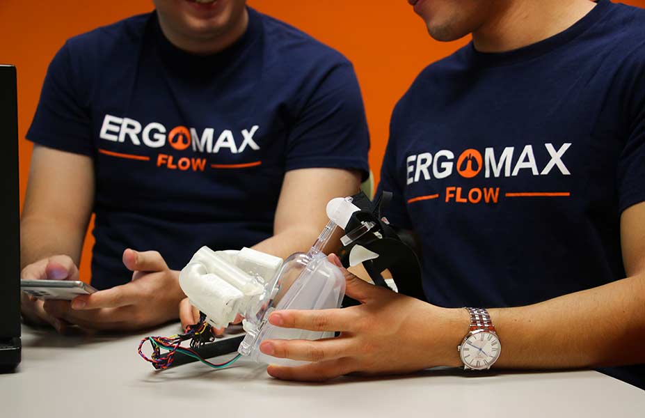 Emprendimiento médico para deportistas ErgoMax Flow, propototipo en incubación creado por 4 EXATEC.