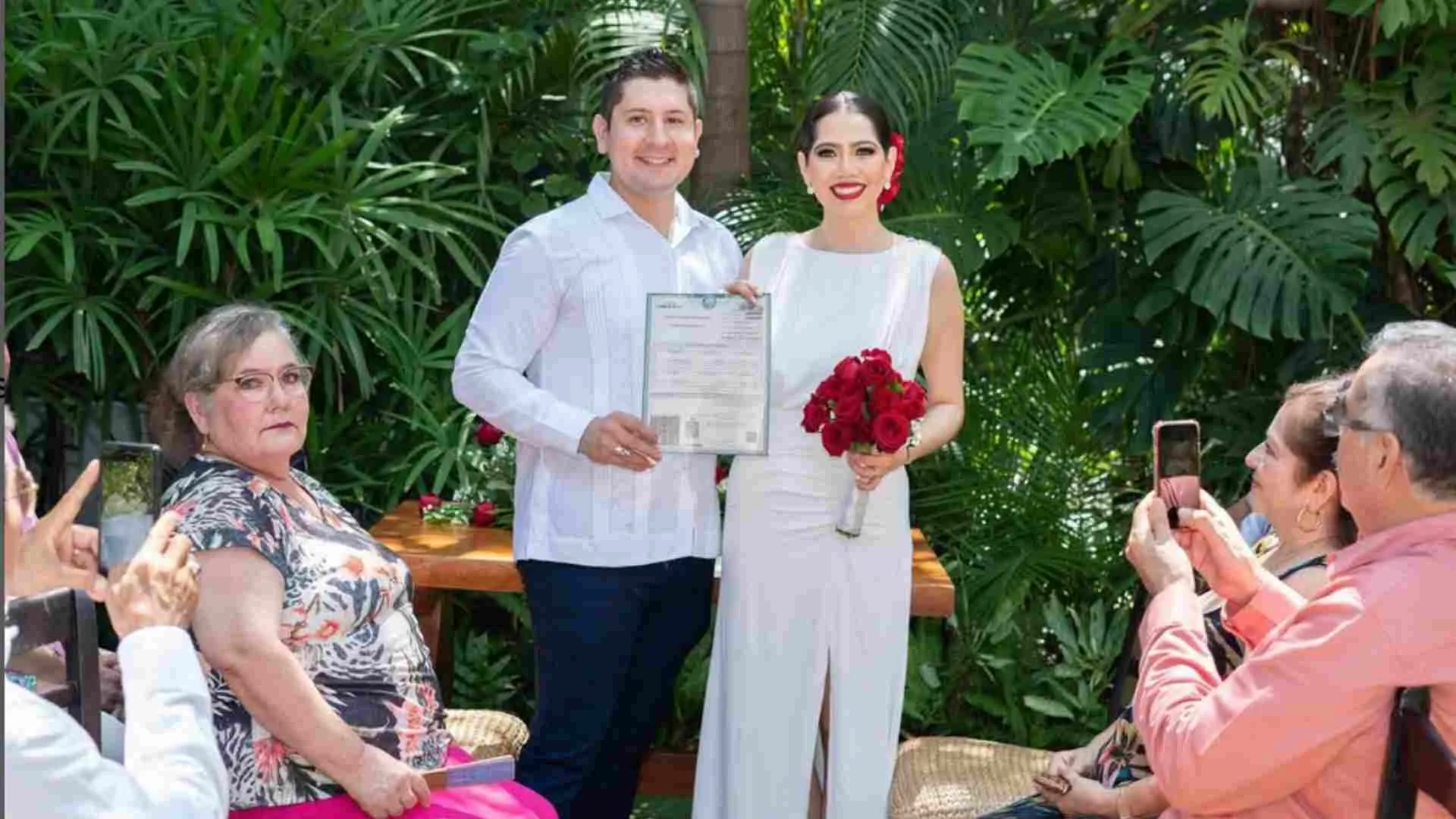 Erika Mayo el día de su boda