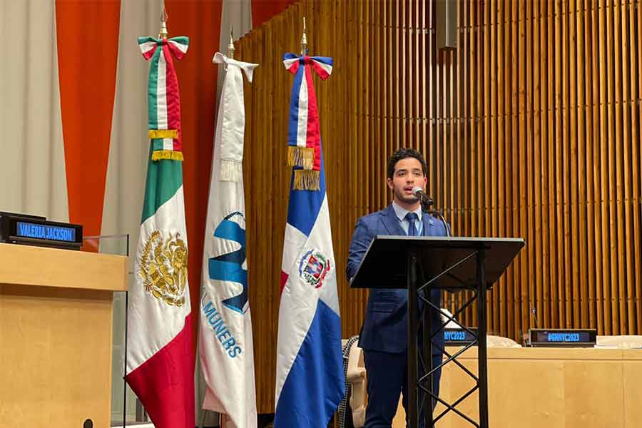 Diego Zárate, del campus Santa Fe fungió como vice secretario general de modelos de las Naciones Unidas en Nueva York