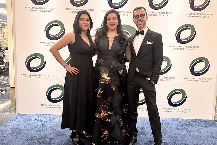 Eugen Res&eacute;ndiz participa junto a otros investigadores durante el evento del Nobel Sustainability Trust Award.