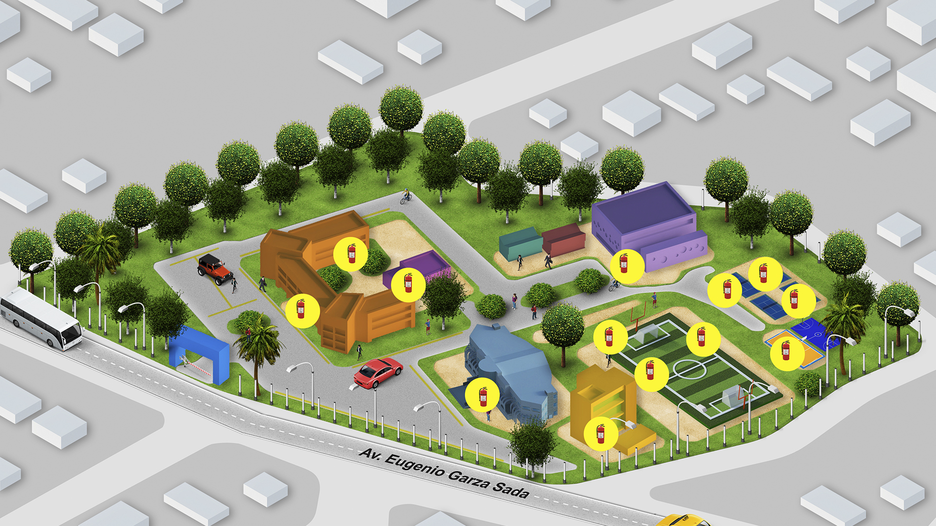 Mapa del Tec campus AGS