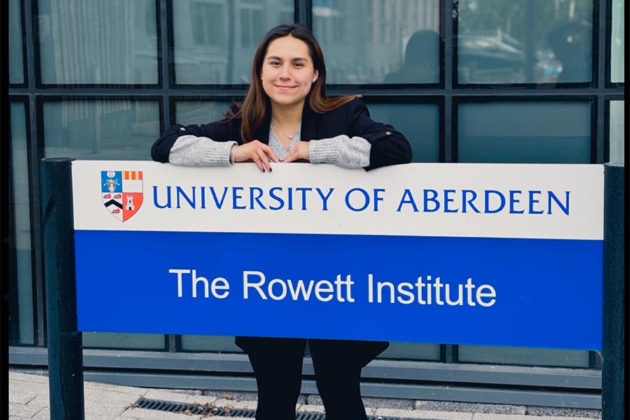 María José Govea en Universidad de Aberdeen. Foto: cortesía María José Govea.