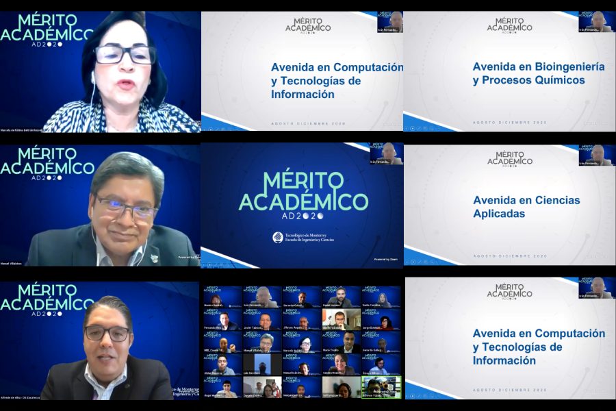 Personalidades presentes durante la ceremonia de mérito académico