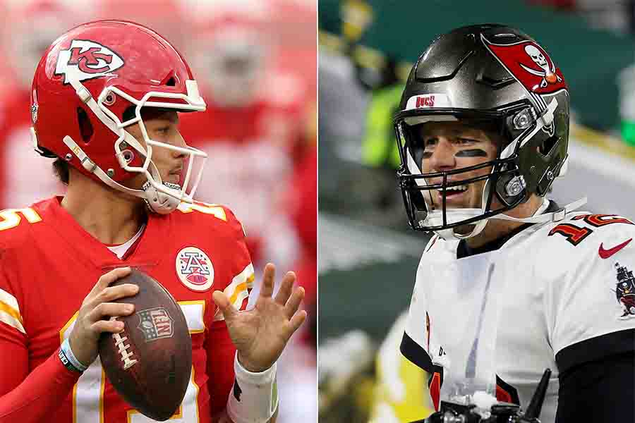 Patrick Mahomes y Tom Brady