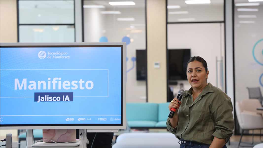 Manifiesto jalisco de inteligencia artificial, presentado por el Tec Guadalajara y el Hub de IA del Tec. 