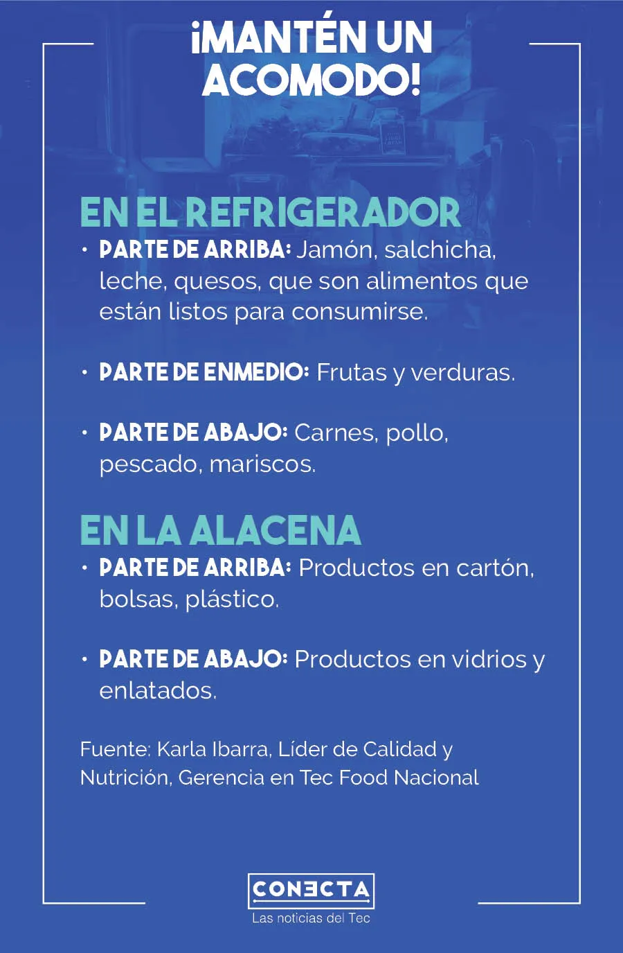Infografía manen cuidado en los alimentos