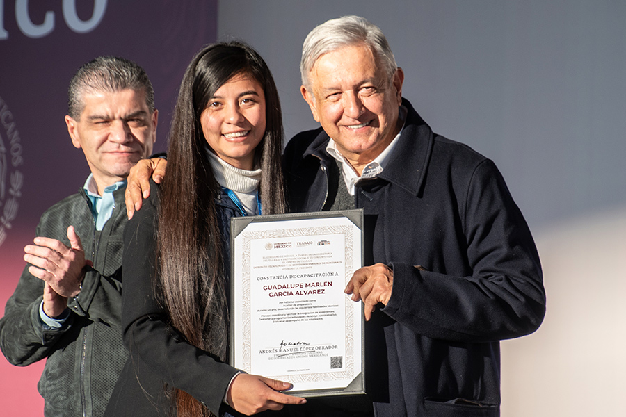 Marlene con AMLO