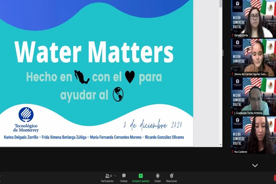 Presentación del equipo que representaba a la empresa Water Matters