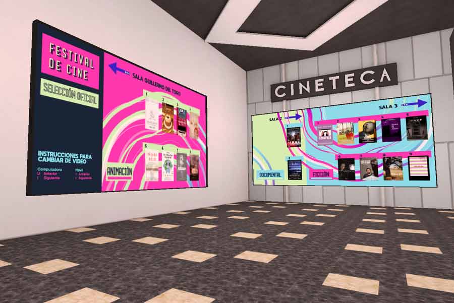 El festival contó con una cineteca virtual en la que se proyectó una selección de cortos.