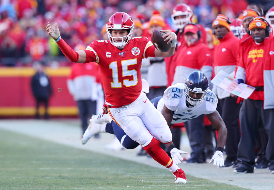 Pat Mahomes, mariscal de campo de los Jefes de Kansas City.