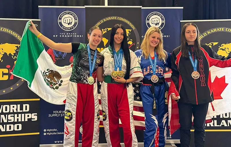 Paulina Delgado, estudiante de 5to. semestre de la PrepaTec Cuernavaca, gana medalla de plata representando a México en el WKC World Championships 2023, mundial organizado por la WKC “World Karate Commission”.