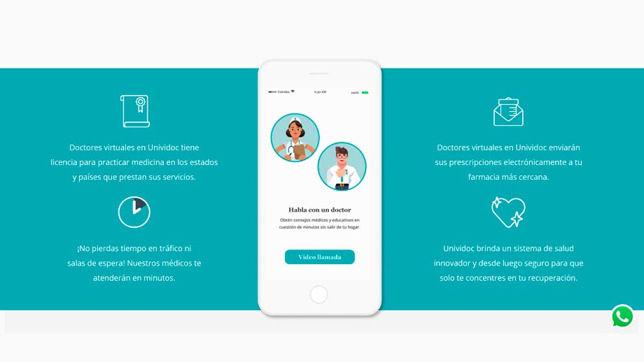 Plataforma de doctores virtuales: Unividoc