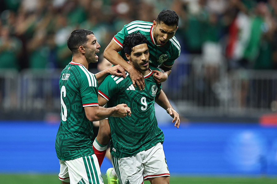 Tres jugadores de la selección mexicana de futbol