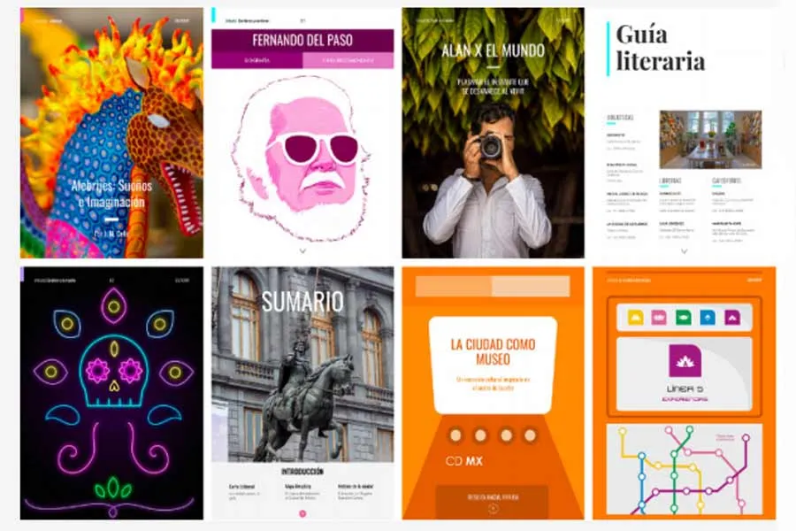 Parte de los contenido de la revista interactiva Souvenir, de la EXATEC Karla Ceceña