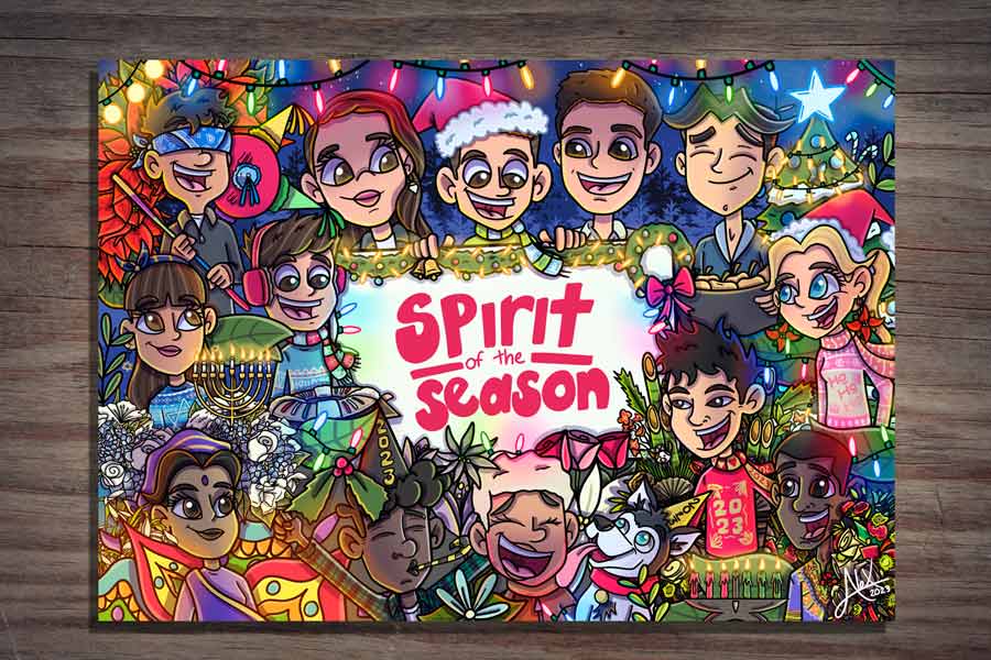 Alex Carrillo participa en la exhibición de arte Spirit of the Season en el The Walt Disney Family Museum.