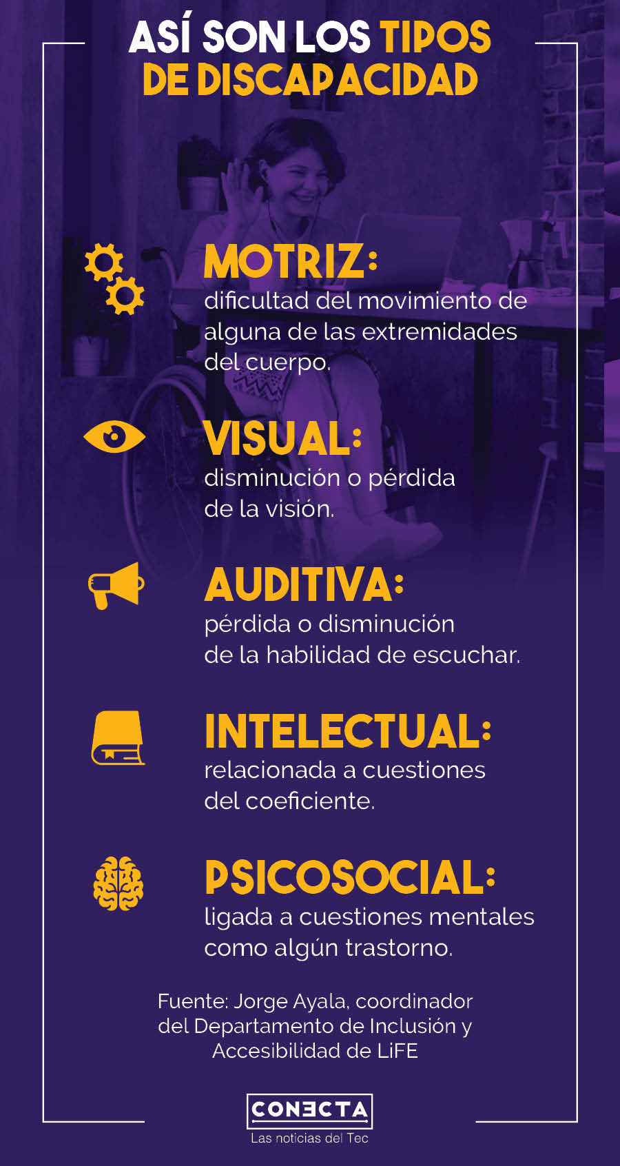 Infografia tipos de discapacidad