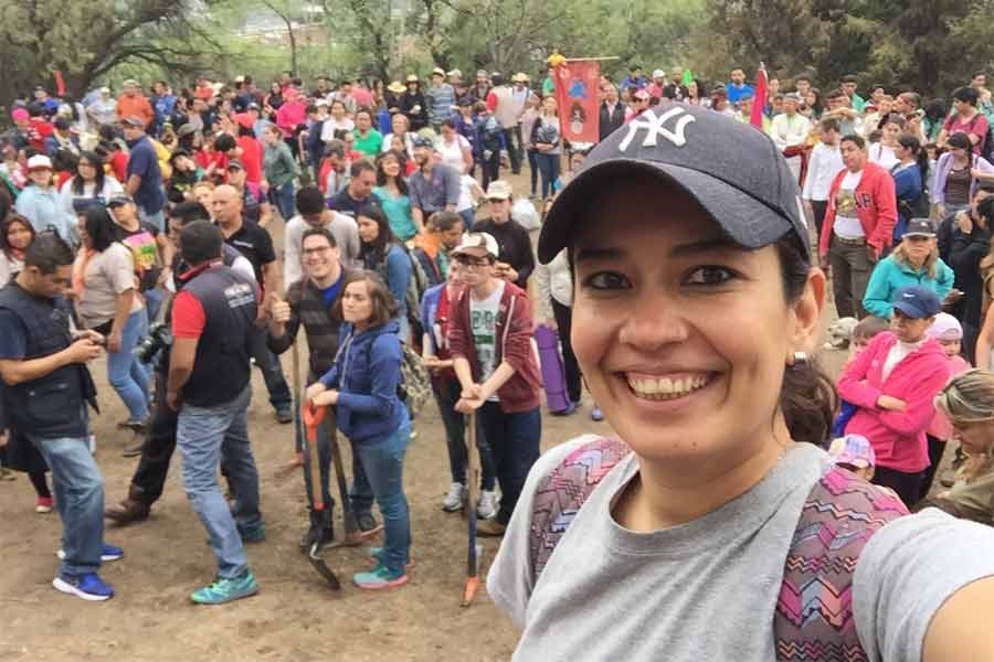 Fundadora de Voluntarios México en actividad