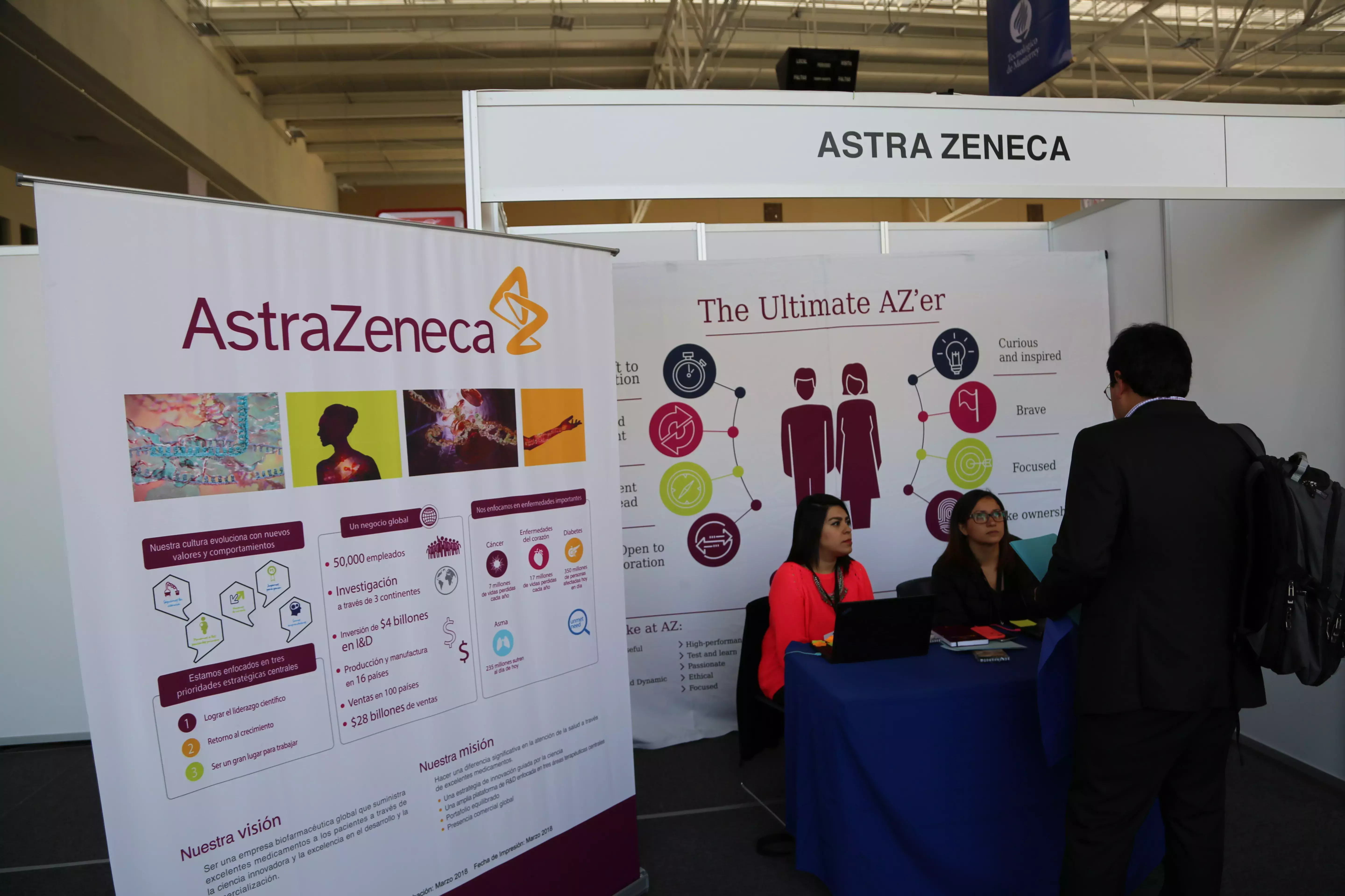 Stand de ASTRA ZENECA.