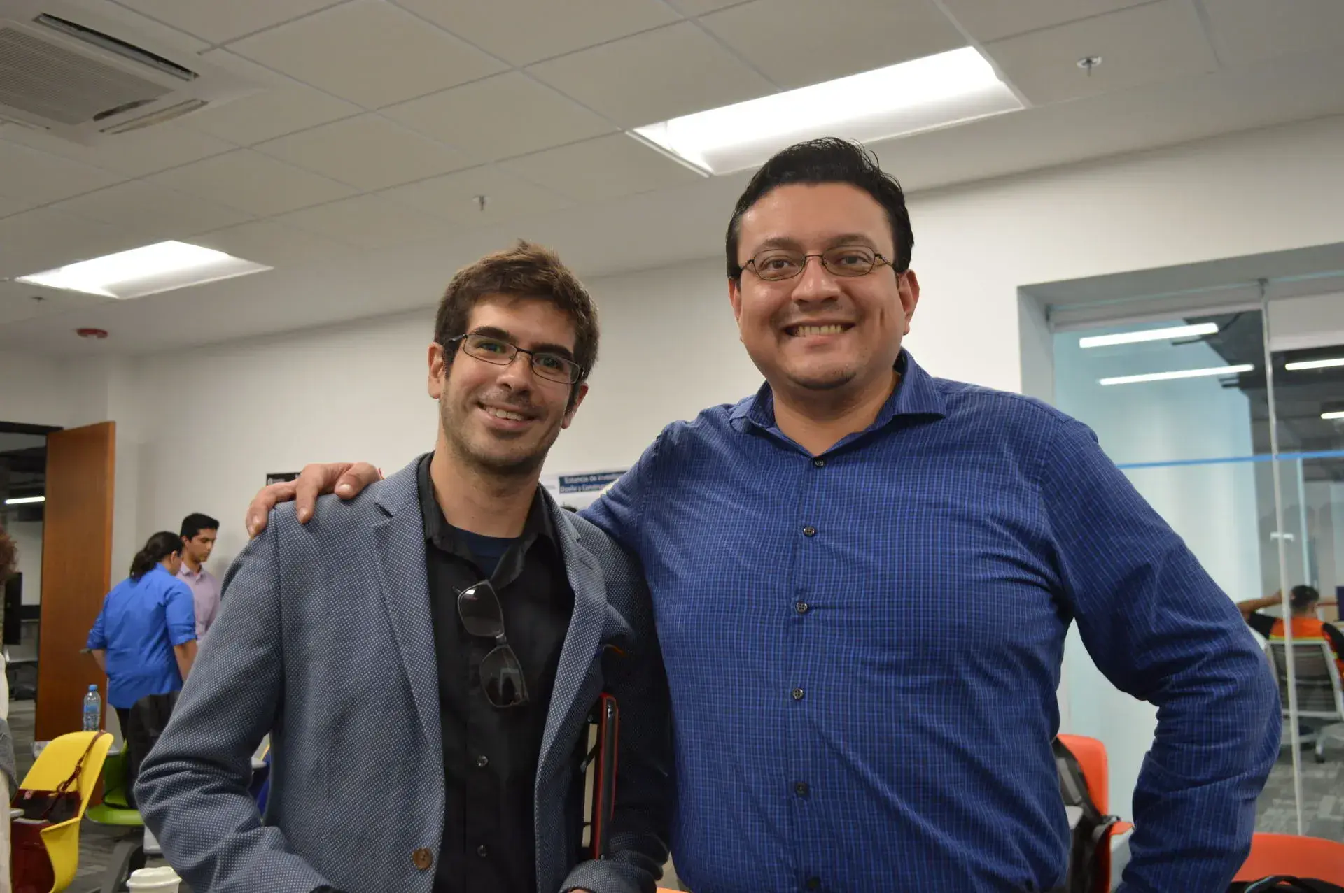 Los profesores Marcos Moya y Agustín Carvajal