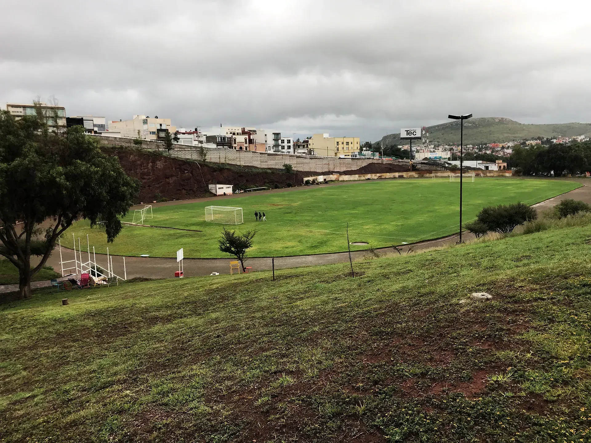 Actual cancha empastada.