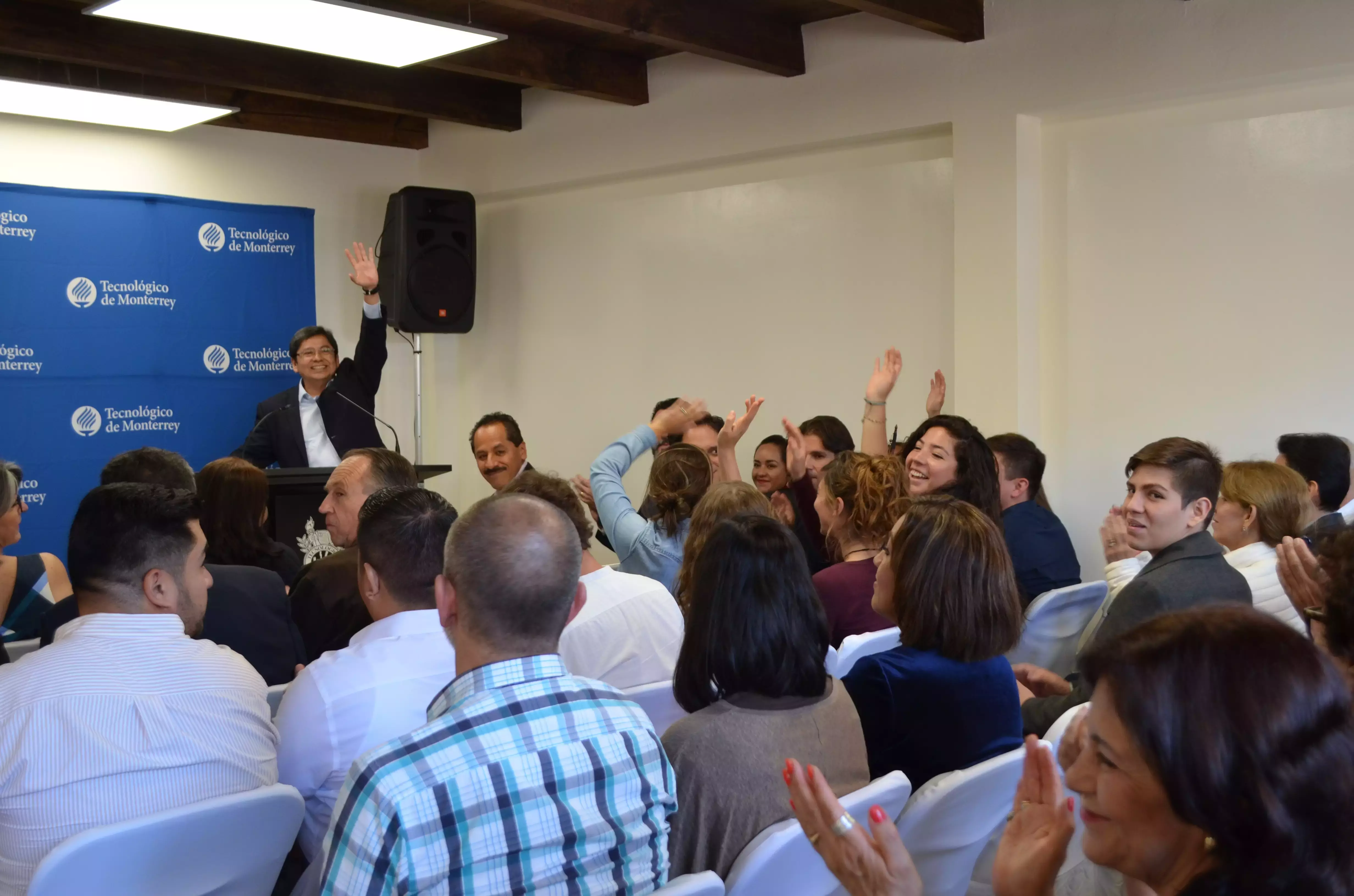 Director del campus Chiapas durante el discurso de inauguración